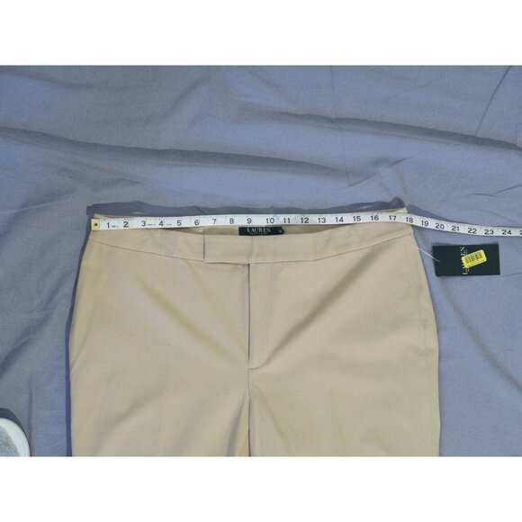 Lauren Ralph Lauren Pants Womens 14 Beige Chino Pegged Trousers - Picture 5 of 12